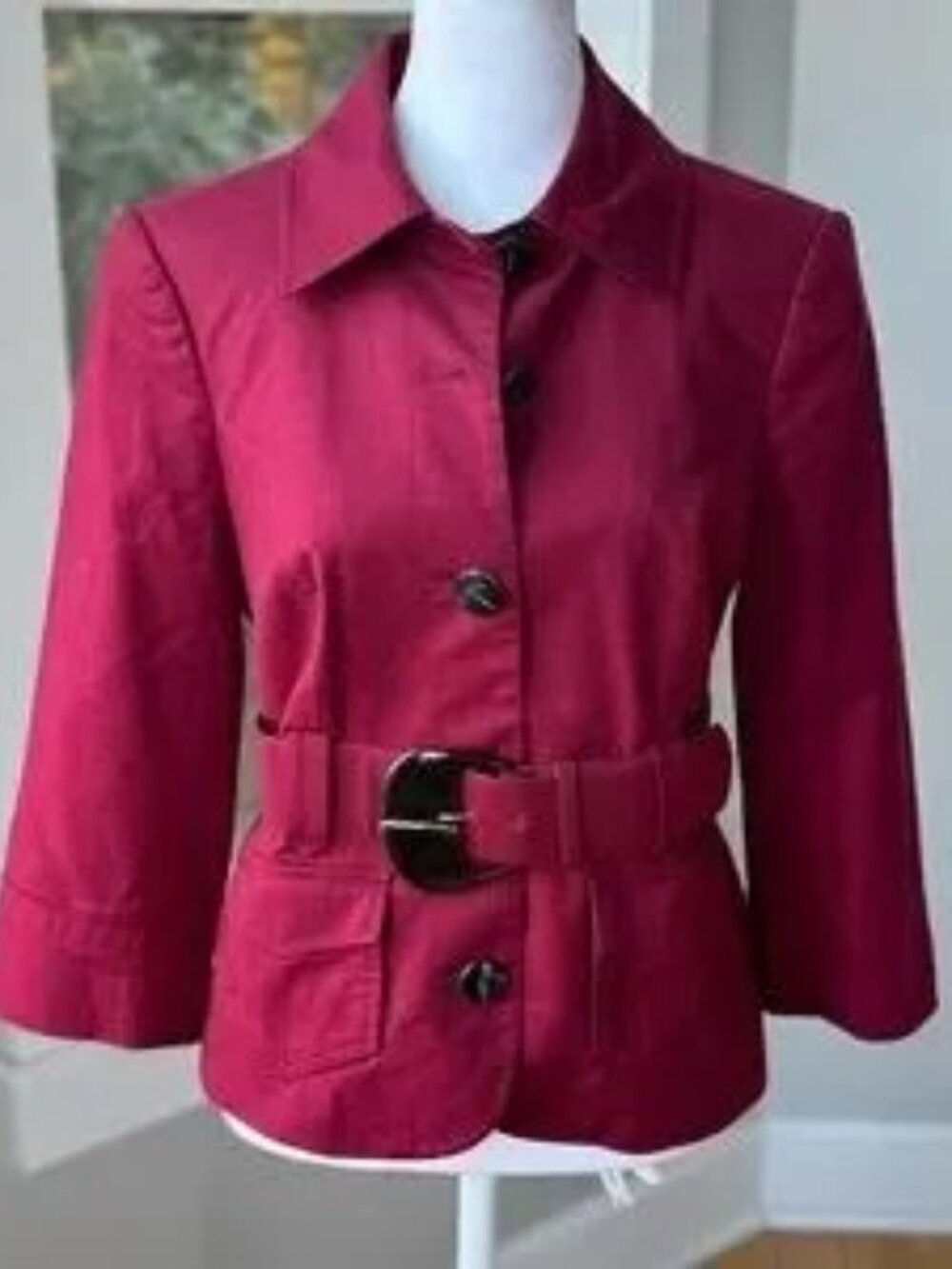 The Limited Burgundy Belt Jacket Blazer Size XS